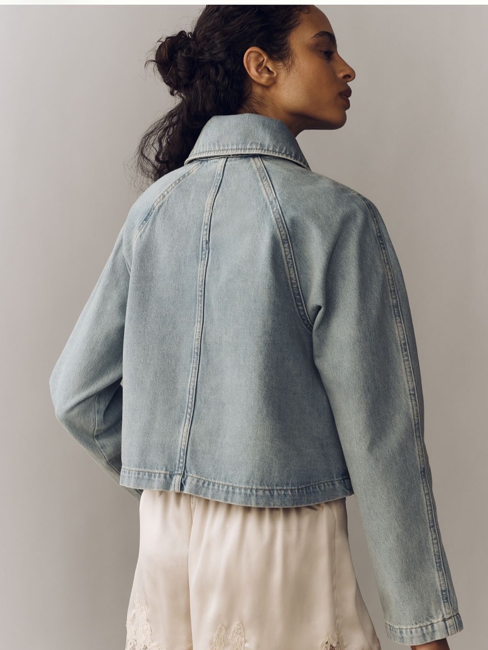 Anthropologie Pilcro cropped denim trench jacket - Picture 2 of 6